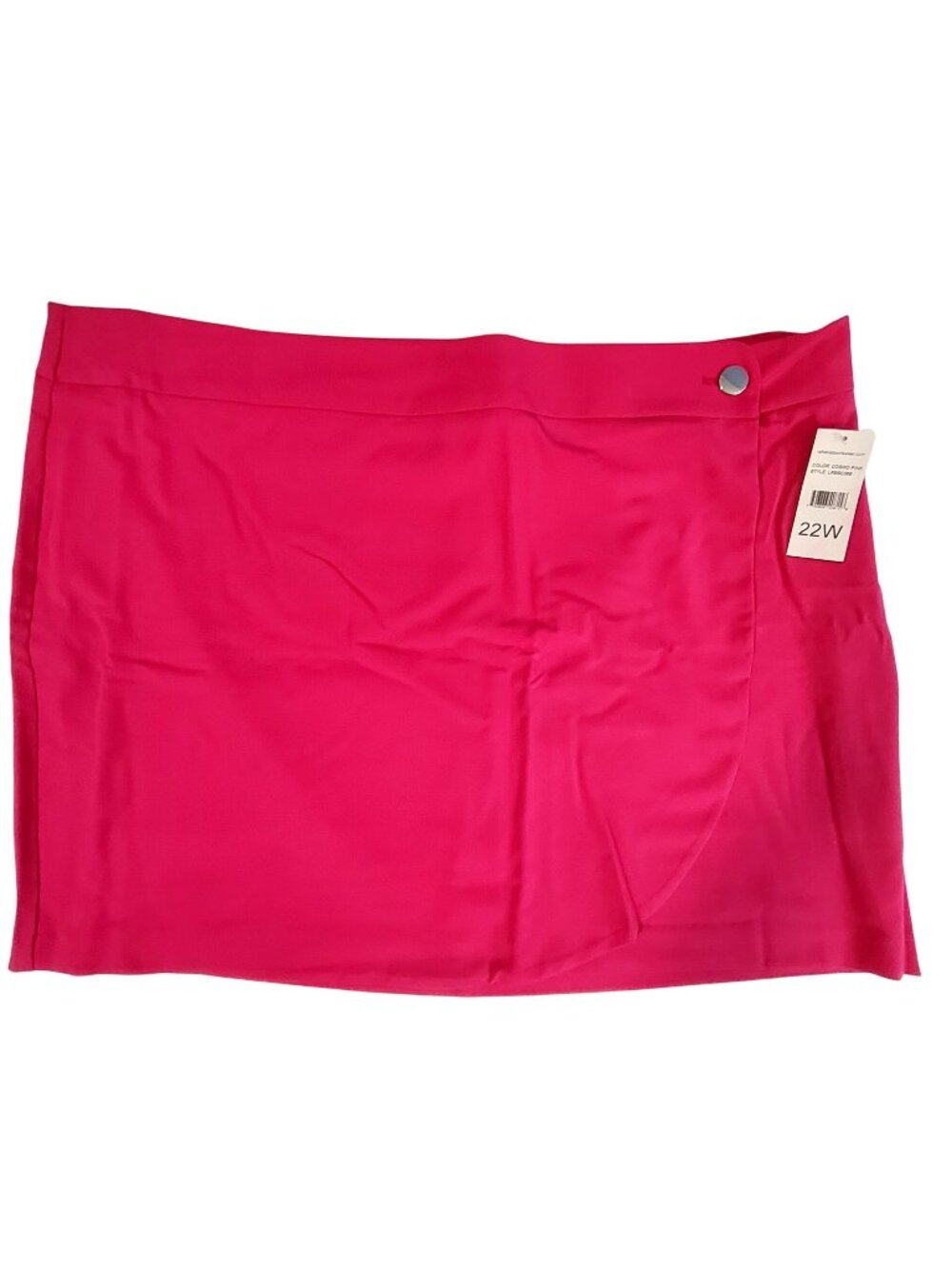 Rafaella Cosmo Pink Wrap Skirt 22W Lightweight Fabric Stylish Button Closure